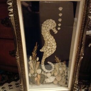 Beautiful seahorses made from sea shells antique